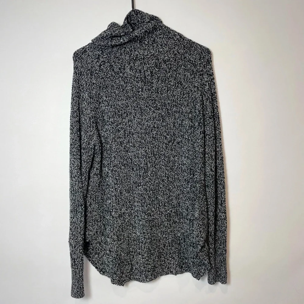 Silence Noise Long Sleeve Knit Pullover Sweater Womens‎ L Black White Turtleneck - Picture 3 of 7
